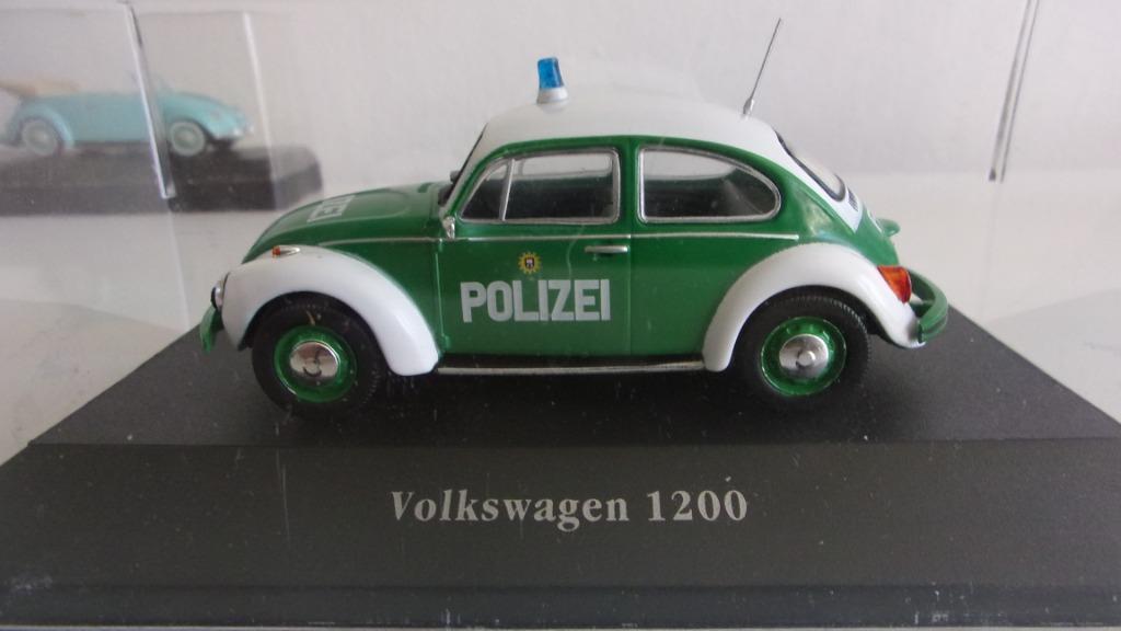 VW KAFER 1,2L POLIZEI.ATLAS 1/43 NEUVE en VITRINE & SURBOITE, Hobby & Loisirs créatifs, Voitures miniatures | 1:43, Neuf, Voiture
