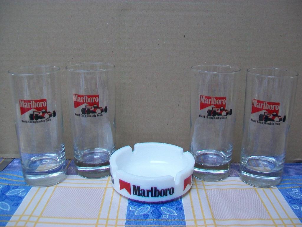 Marlboro Glazen Asbak - Formule 1 - F1 - Vintage Retro, Enlèvement, Comme neuf, Ustensile