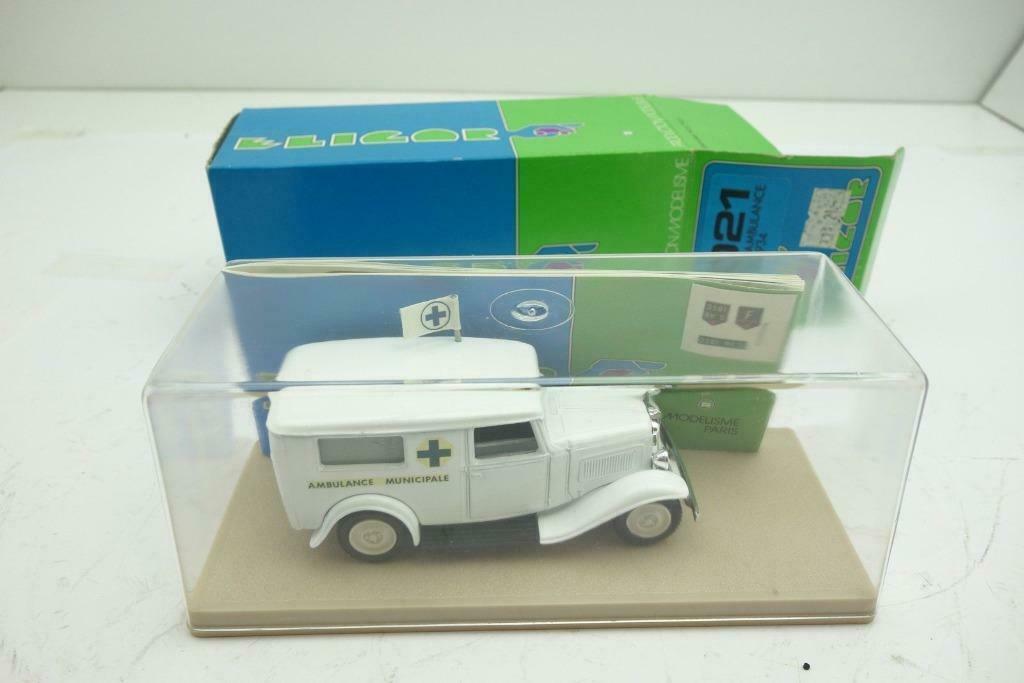 1:43 Eligor 1021 Citroën Ambulance Municipale 1934, Enlèvement ou Envoi, Comme neuf, Voiture, Autres marques