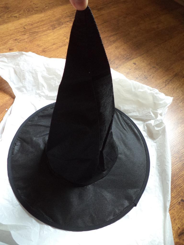 Chapeau de sorcière + araignées Halloween, Ophalen of Verzenden, Zo goed als nieuw, Versiering