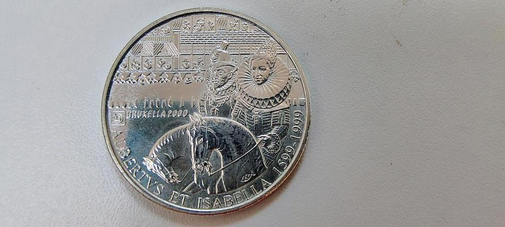 500 fr Albert II  Bruxelles ville européenne de la culture, Postzegels en Munten, Zilver, Ophalen of Verzenden, Losse munt, Zilver