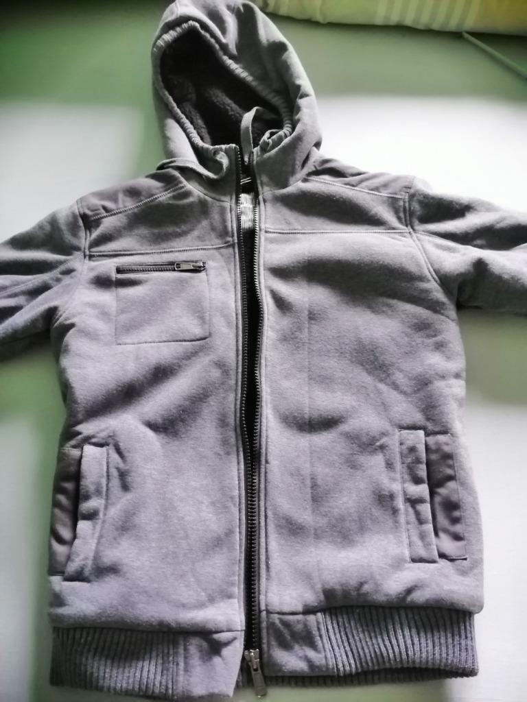 sweater cardigan met kap gevoerd teddy maat medium  nieuw, Ophalen of Verzenden, Zo goed als nieuw, Maat 38/40 (M), Grijs