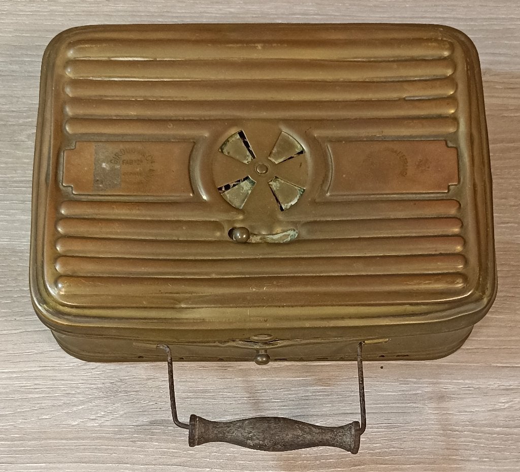 Chaufferette Laiton Girodon Stocker Relique Houffalize ww2, Enlèvement ou Envoi, Armée de terre, Autres types