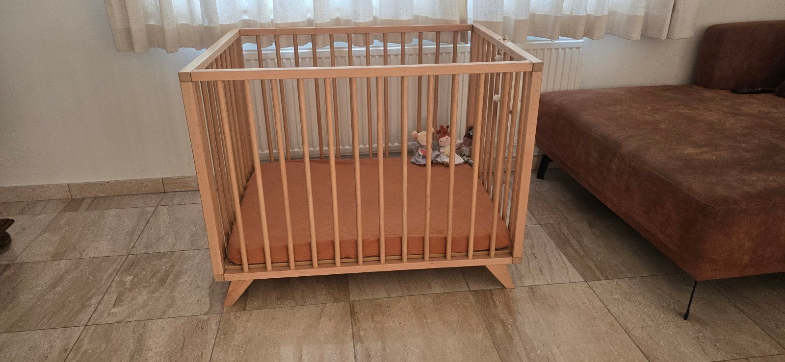Babypark / Babybox – Natural Hout (incl boxmatras, hoeslaken, Ophalen