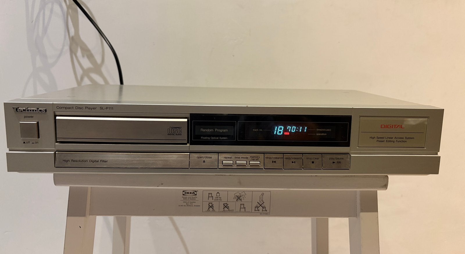 Technics SL-P111 zilver/grijs audio-cd-speler, Audio, Tv en Foto, Cd-spelers, Ophalen of Verzenden, Technics