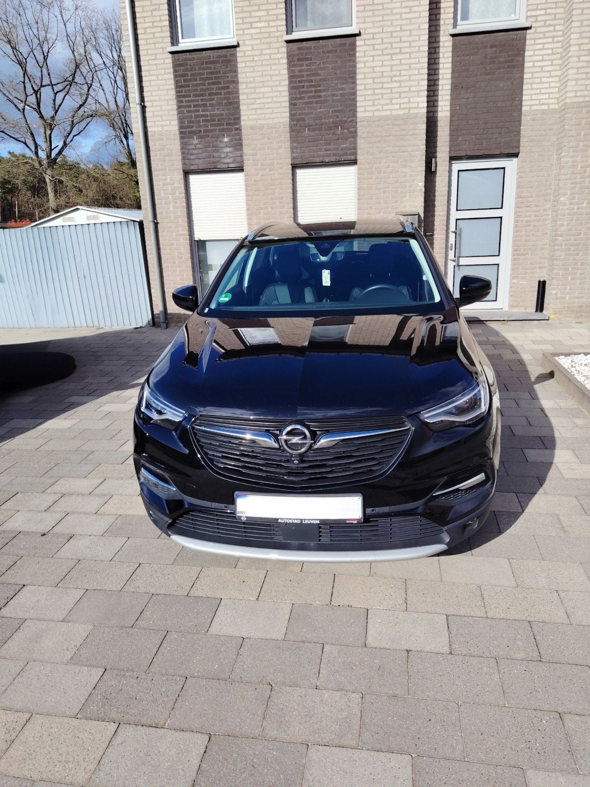 Opel Grandland X hybride 4, Auto's, Opel, Automaat, 1596 cc, Zwart, Leder