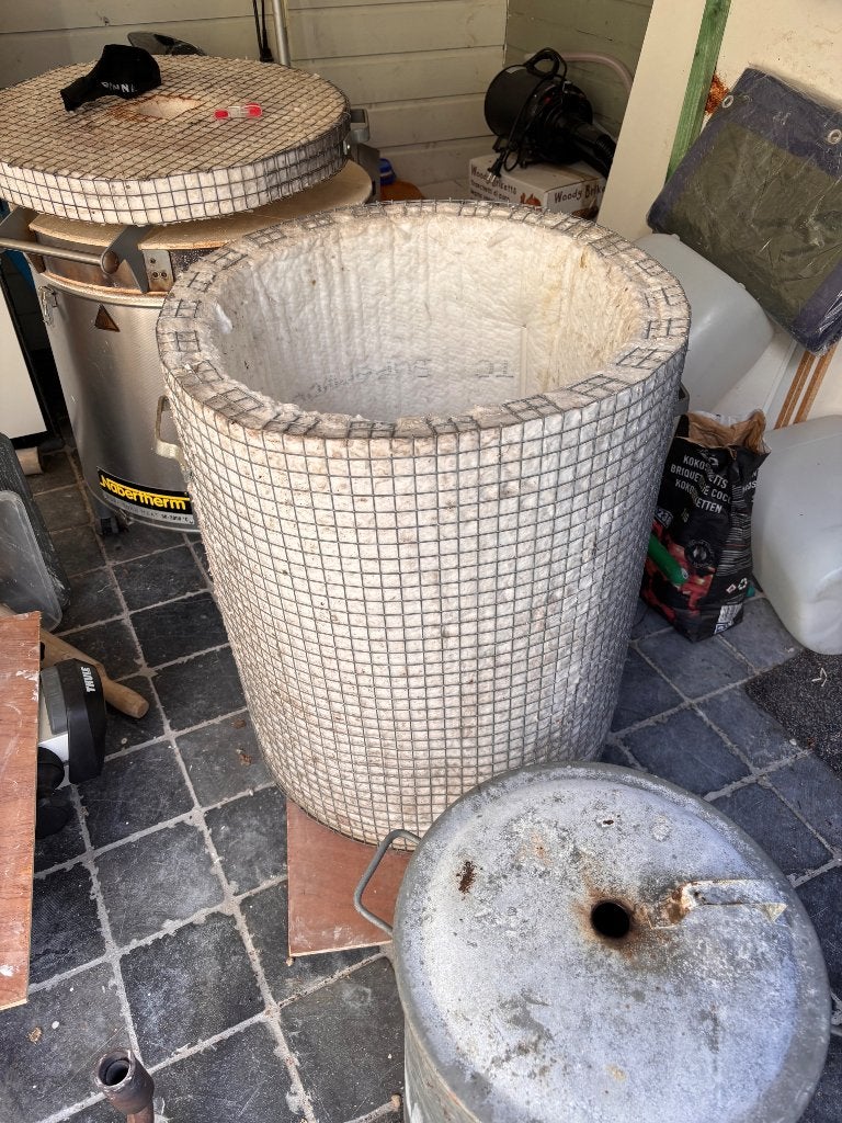 raku oven, Ophalen, Gebruikt