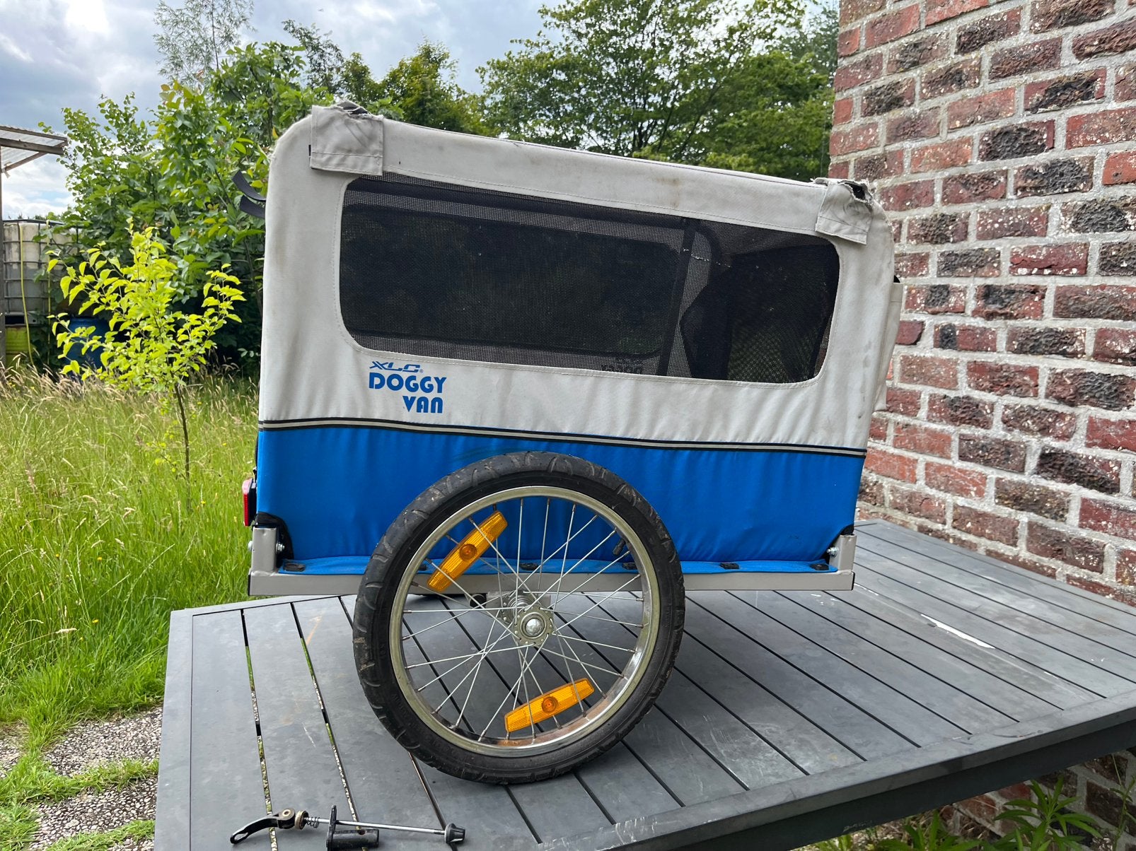 Hondenfietskar Doggyvan, Fietsen en Brommers, Fietsaccessoires | Aanhangwagens en Karren, Ophalen, Gebruikt, Opvouwbaar, 20 tot 40 kg