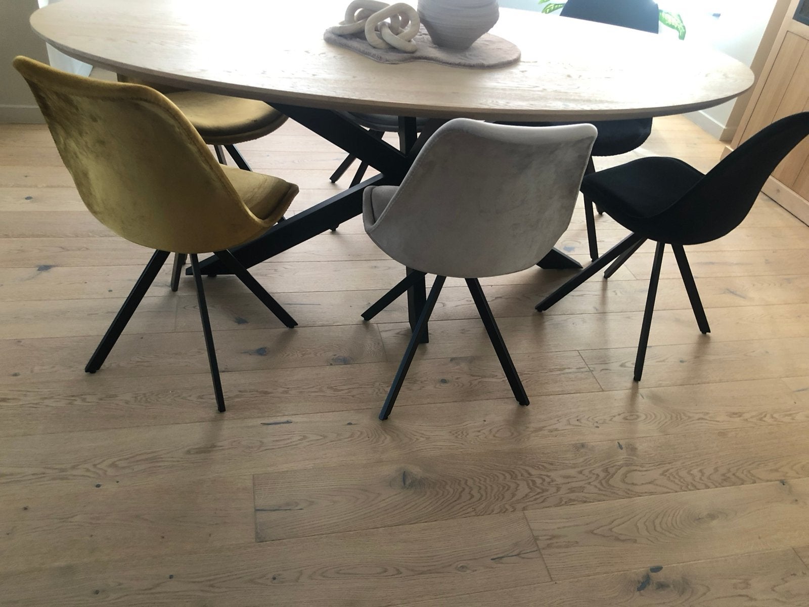 6 prachtige eetkamerstoelen – zo goed als nieuw – €300/set, Enlèvement, Comme neuf, Noir