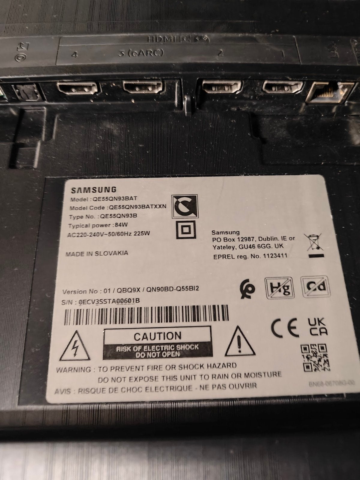 Samsung TV voor Spares of te herstellen, TV, Hi-fi & Vidéo, QLED, 40 à 60 cm, Enlèvement, Ne fonctionne pas