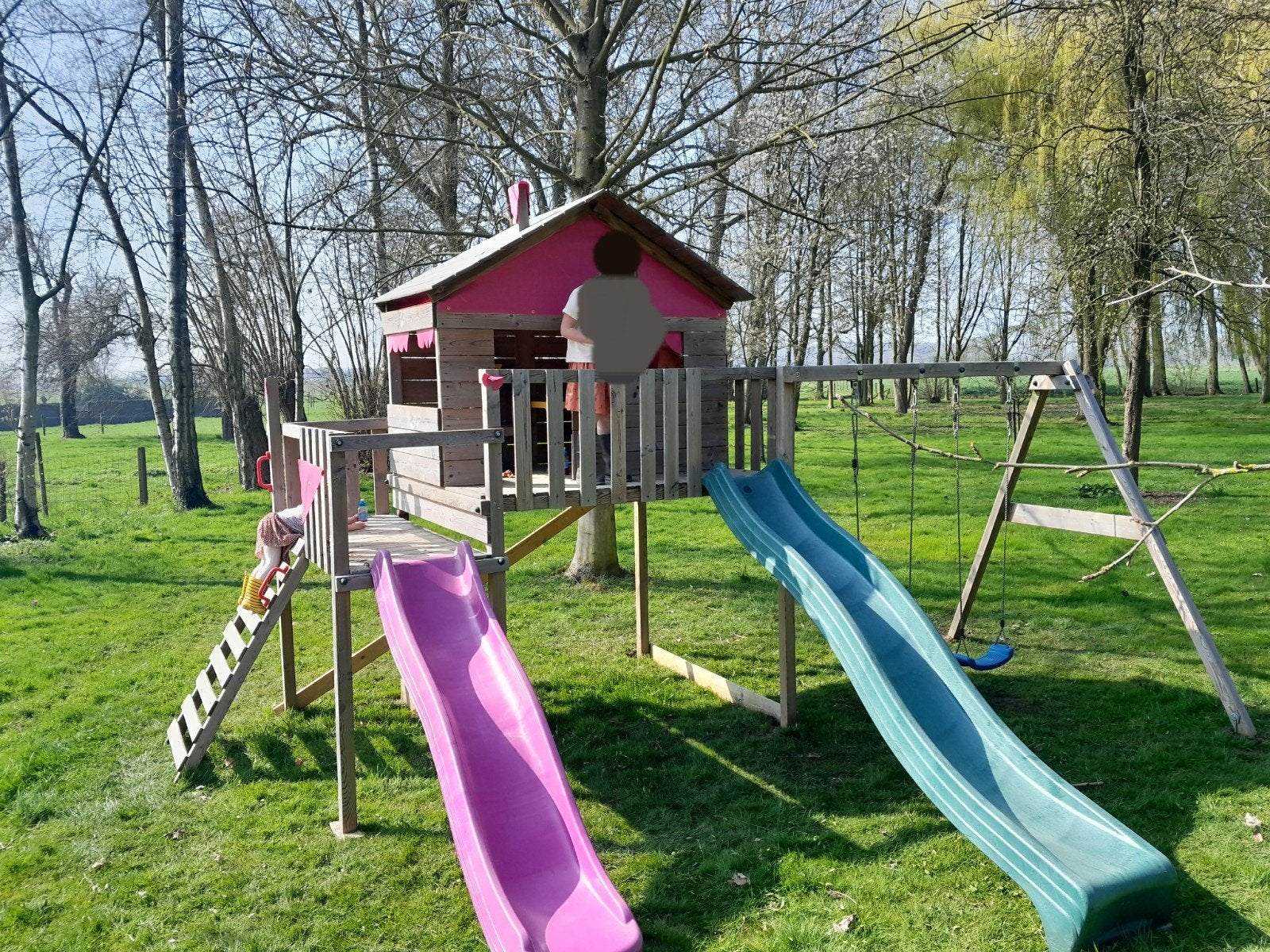 speeltuin, schuifaf, schommel, speehuis, Kinderen en Baby's, Ophalen, Gebruikt, Glijbaan