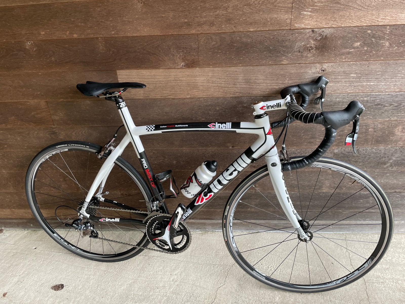 Cinelli racefiets Cabon, Fietsen en Brommers, Gebruikt, Carbon, 10 tot 15 versnellingen, Velgrem