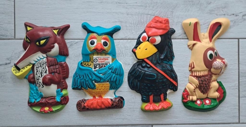 Vintage plastic Wandfiguren De Fabeltjeskrant, Verzamelen, Poppetjes en Figuurtjes, Ophalen of Verzenden, Zo goed als nieuw
