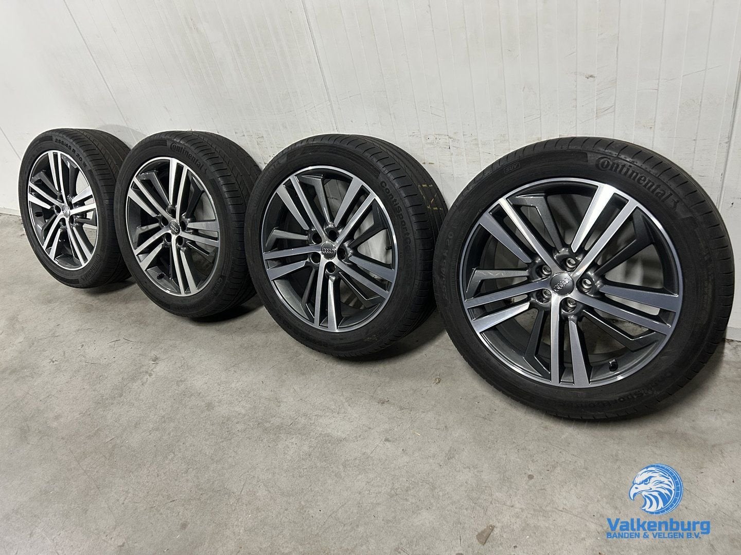 5-6mm! Originele Audi Q5 SQ5 80A 20 inch velgen 5x112 zomerb, Pneus et Jantes, 255 mm, Véhicule de tourisme, Pneus été