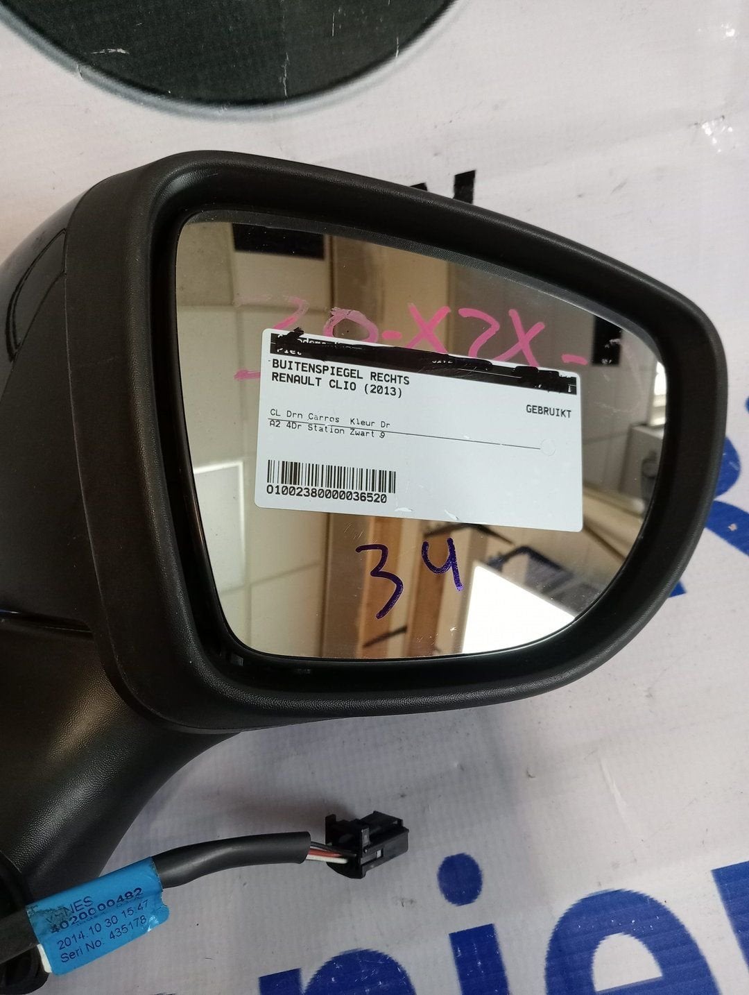 Renault Clio buitenspiegel rechts 2013, Gebruikt, -, Renault, -