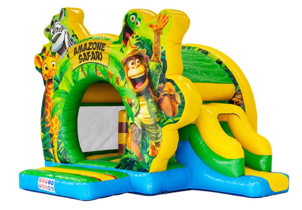 Jungle safari bouncedome springkasteel te huur, Ophalen, Zo goed als nieuw