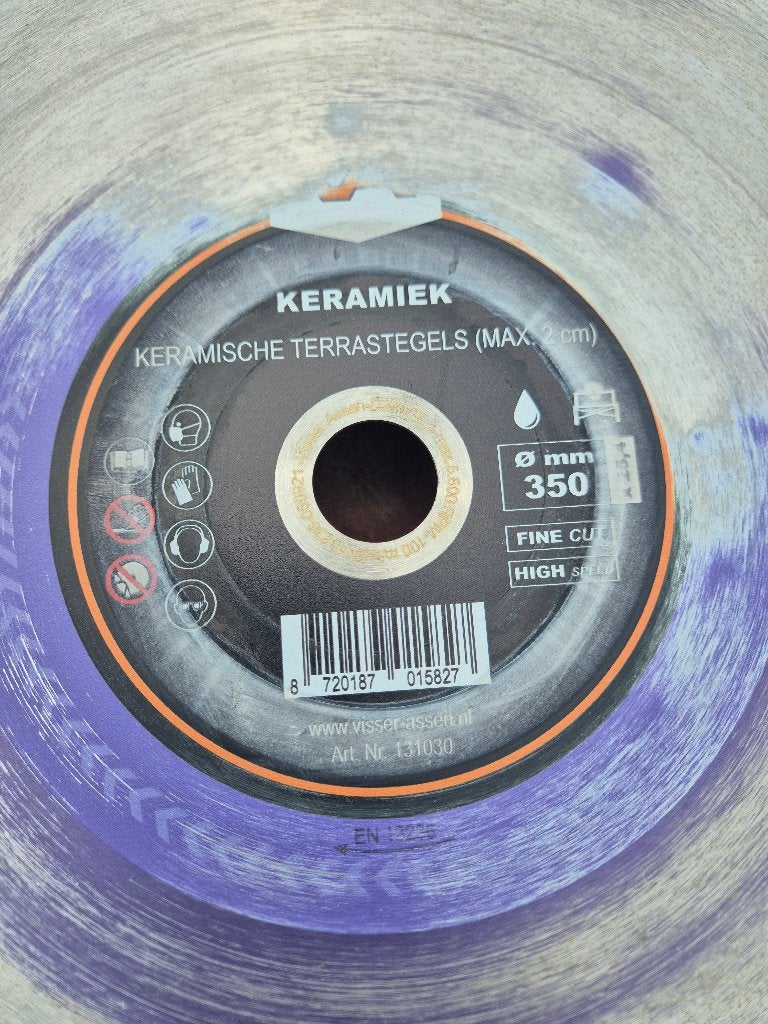 Diamantzaagblad VA keramiek tot 2 cm ø 350 x 25,4, Ophalen of Verzenden, Zo goed als nieuw