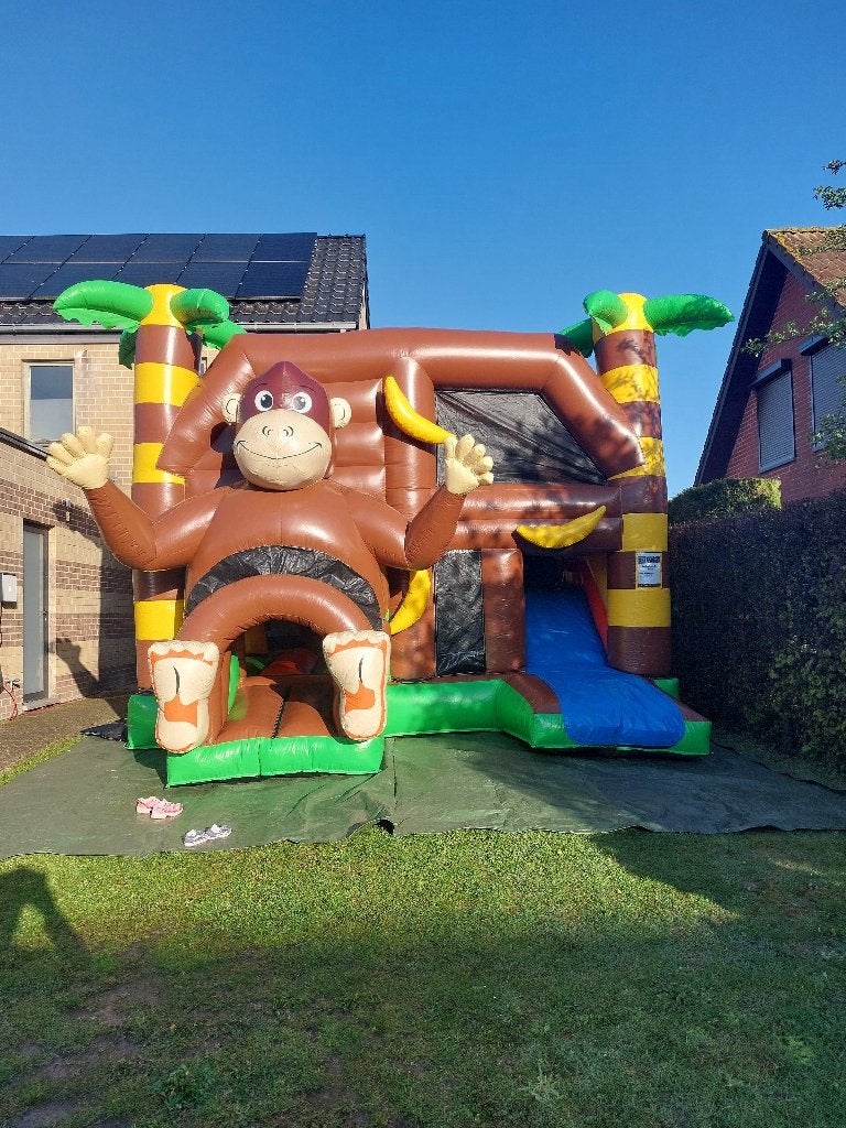 Springkasteel aap te huur, Hobby & Loisirs créatifs, Articles de fête | Location, Comme neuf, Enlèvement