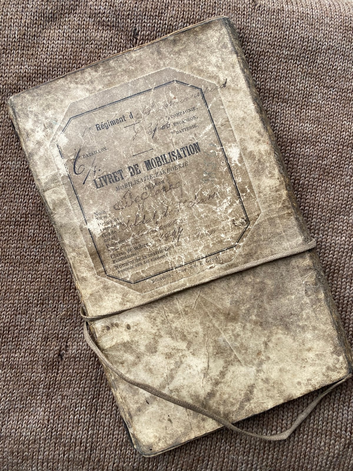 Livret de mobilisation 1er chasseurs à pied 1897, Collections, Enlèvement ou Envoi
