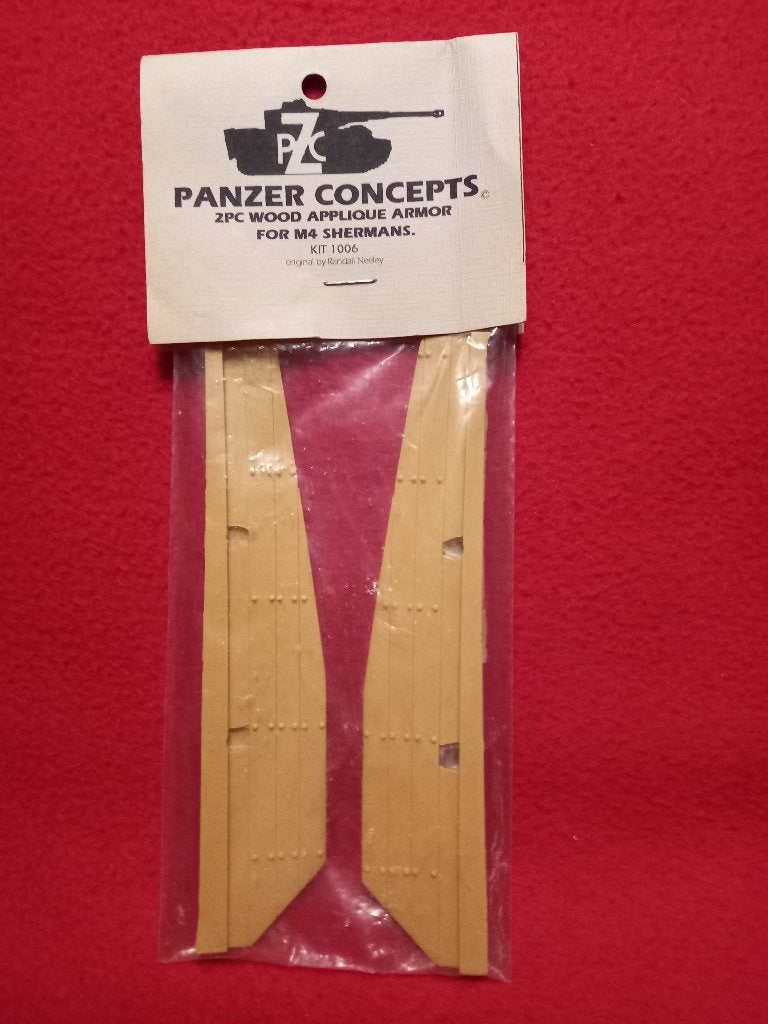 Panzer Concepts : 2PC Wood Applique Armor M4 Shermans 1/35, Hobby & Loisirs créatifs, Autres marques, Tank, Comme neuf, Enlèvement