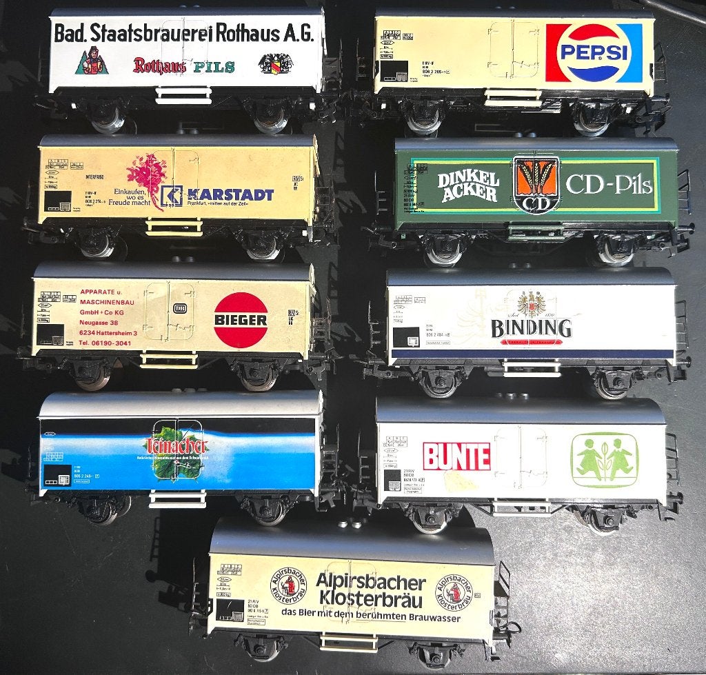 3379. Set van 9 H0 Märklin koelkastwagens., Ophalen of Verzenden, Gebruikt, Wagon, Märklin