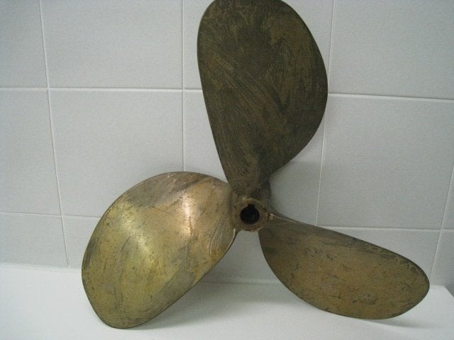 Schroef, scheepsschroef, propeller, 3 blad in brons d=50cm, Ophalen