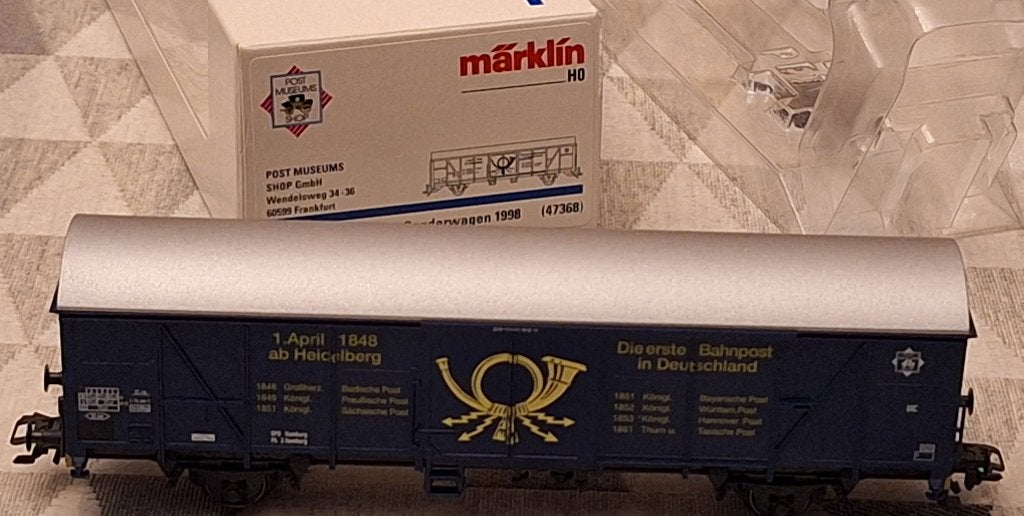 Märklin HO 47368 Gesloten goederenwagon Gs van de DBP, Ophalen of Verzenden, Zo goed als nieuw, Wagon, Märklin