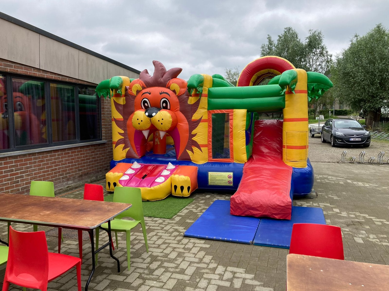 Springkasteel Leeuw, Ophalen of Verzenden, Gebruikt