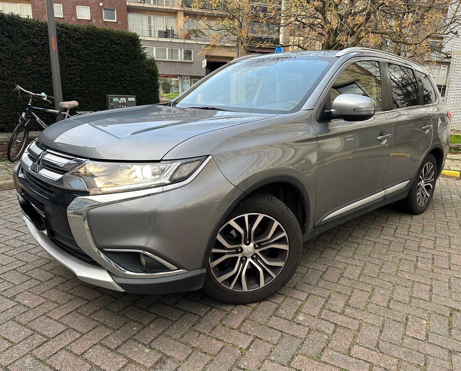 Mitsubishi Outlander 2.0Benzine 7pGasLPI Automat/Leder 2018, Autos, Cuir, Argent ou Gris, Achat, Outlander