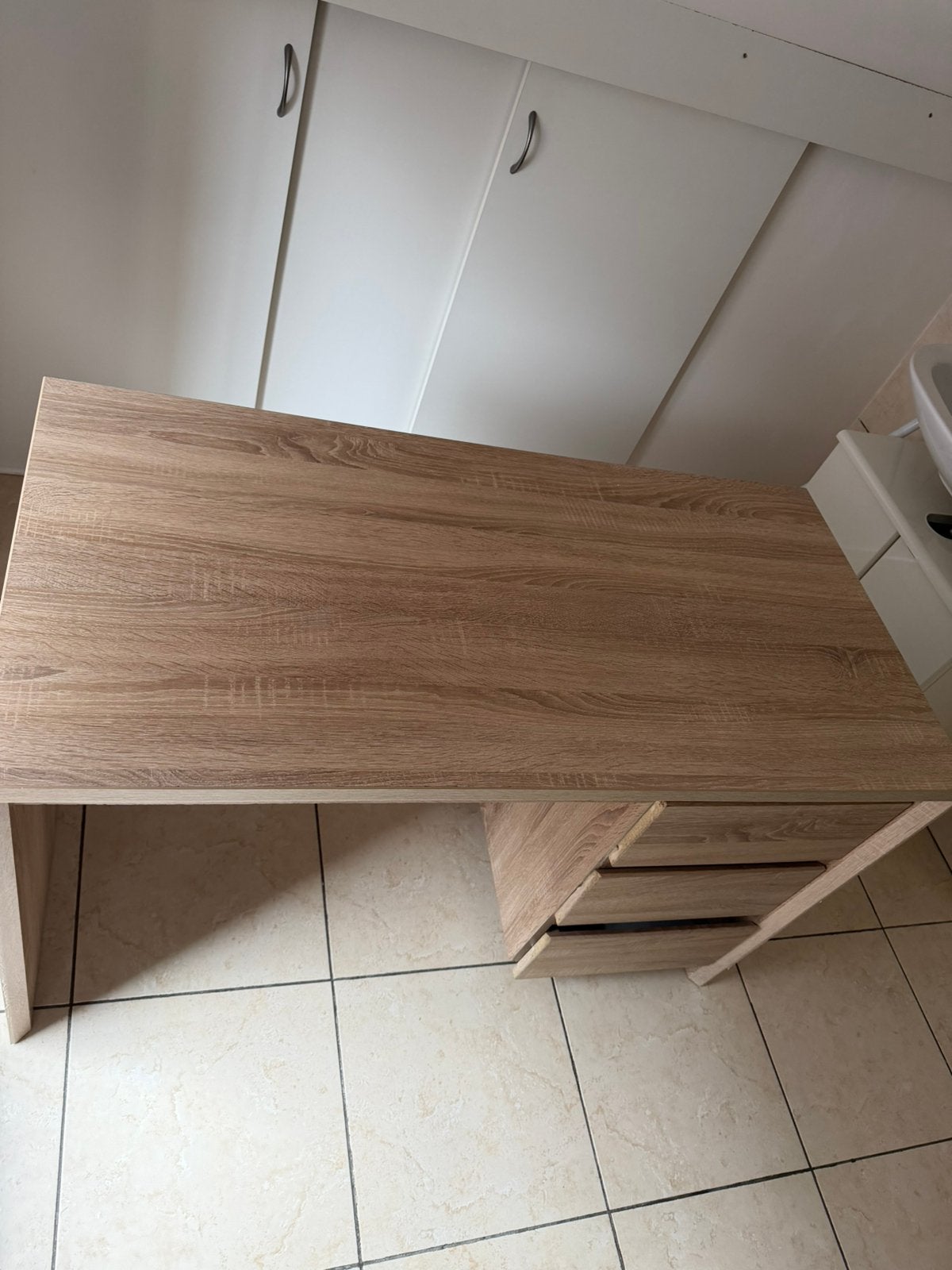 Grijs/beige bureau, Enlèvement, Beige
