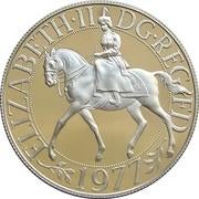 25 Nieuwe Pence - Zilveren Jubileum Elizabeth II zilver munt, Ophalen, Zilver