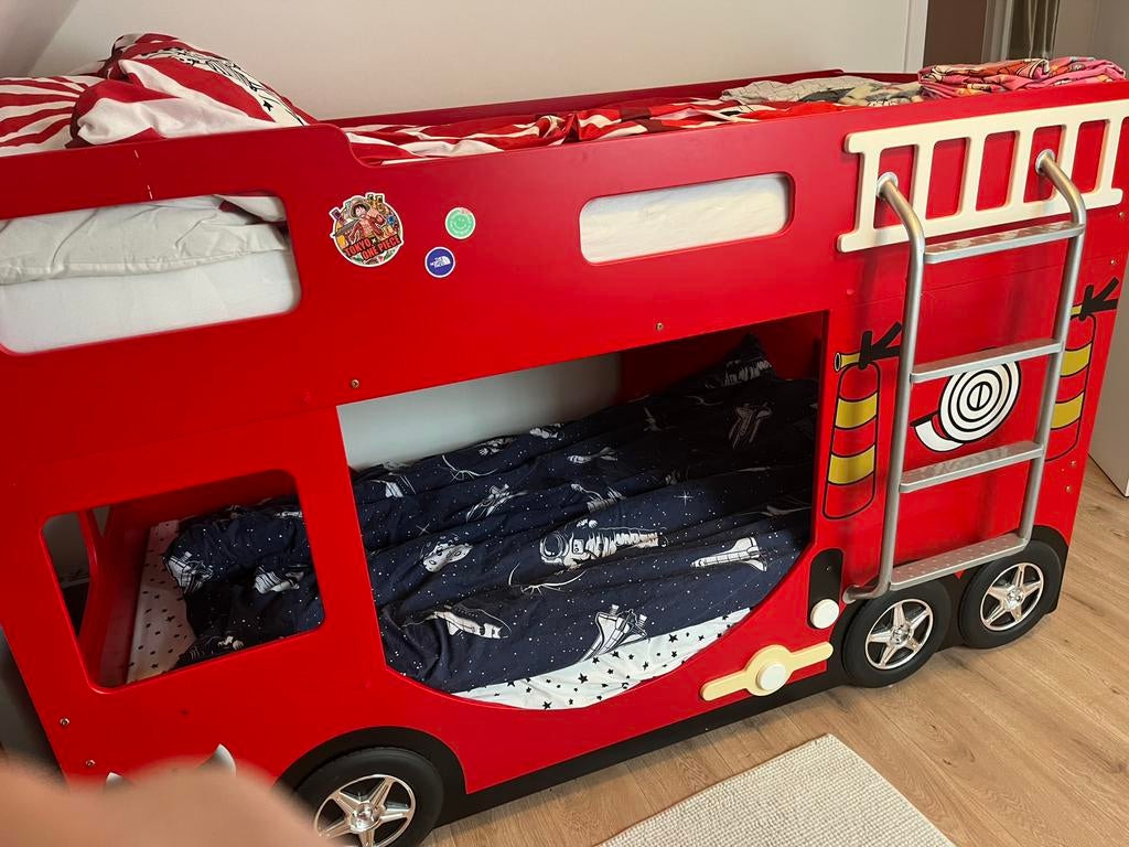 Lit pompier enfant superposé TB etat, Enlèvement, Comme neuf