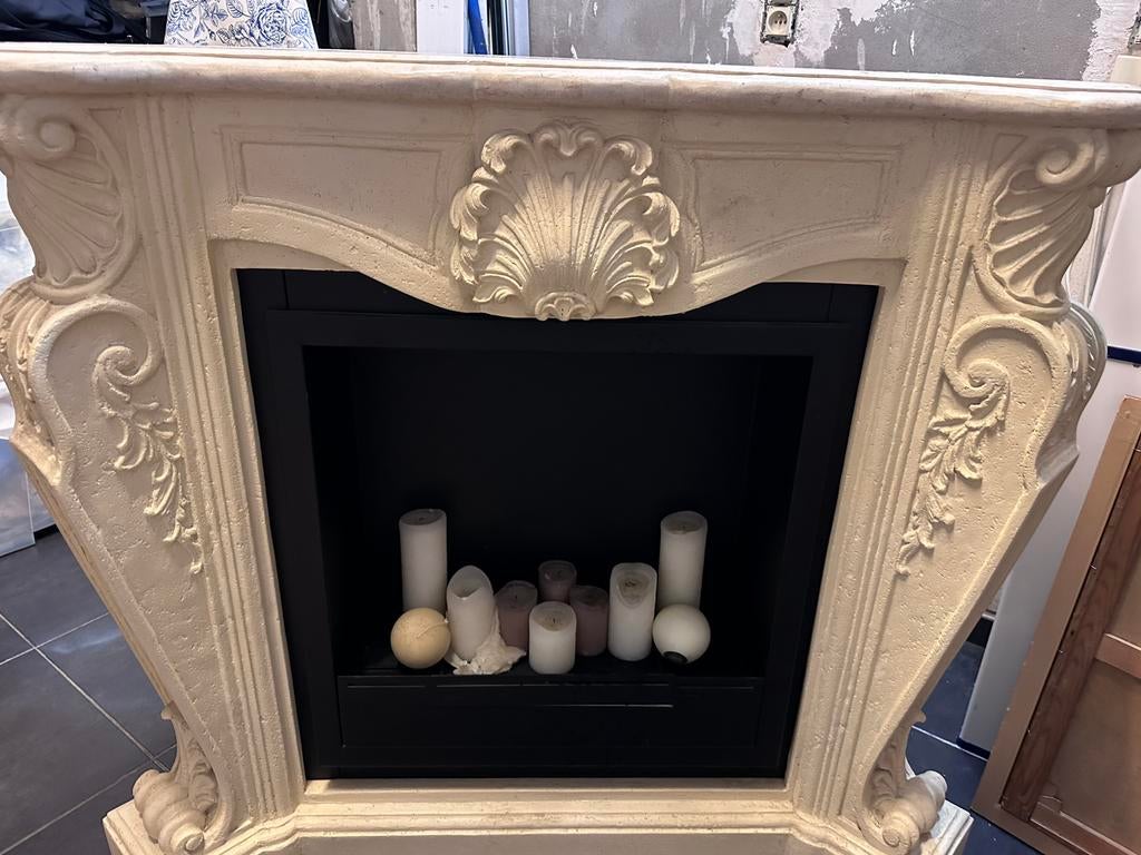 Cheminee bio ethanol/ style chateau/, Huis en Inrichting, Haarden, Ophalen, Zo goed als nieuw, Vrijstaande haard, Overige soorten