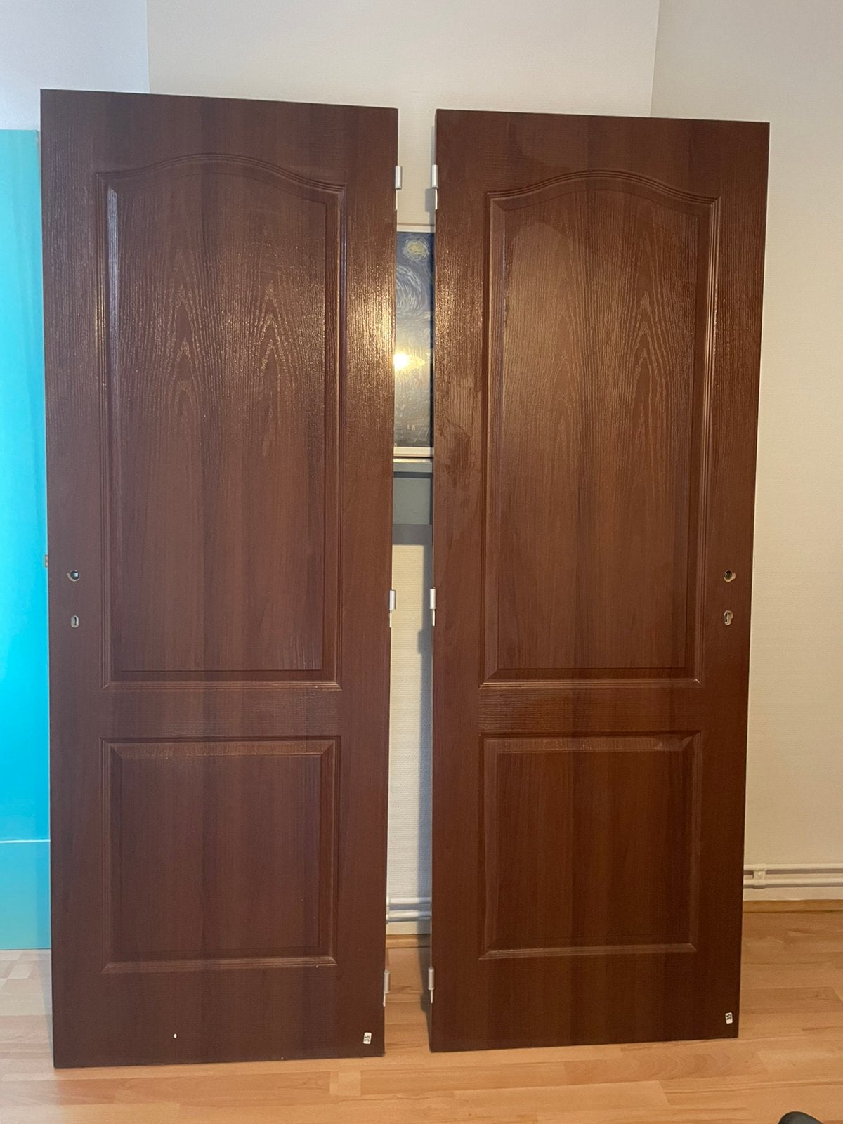 Lot de 2 portes d'intérieur en bois – Style classique, Bricolage & Construction, Enlèvement, Moins de 80 cm, Bois, 200 à 215 cm