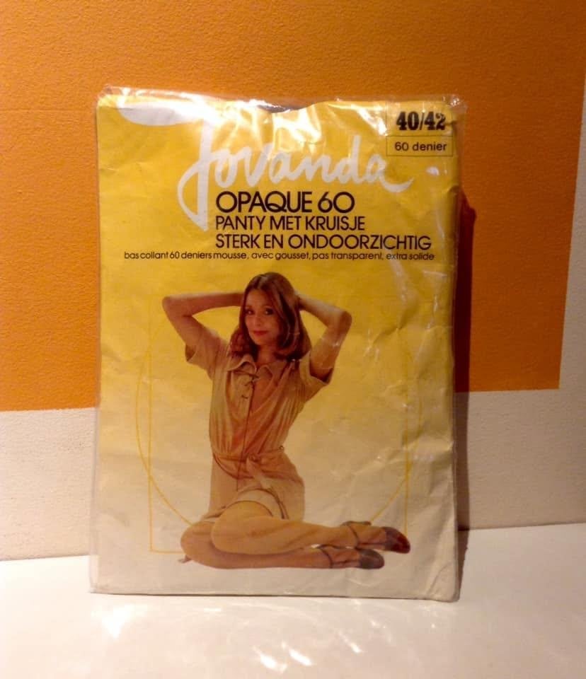 Collants vintage neufs Jovanda Opaque 60 – T.40/42 (NOS), Neuf, Enlèvement ou Envoi, Taille 40/42 (M), Brun