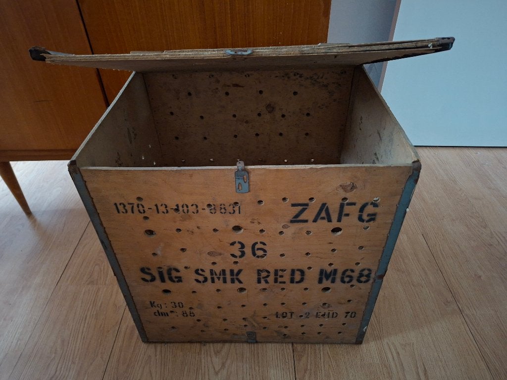 Militaire transportkist, Ophalen