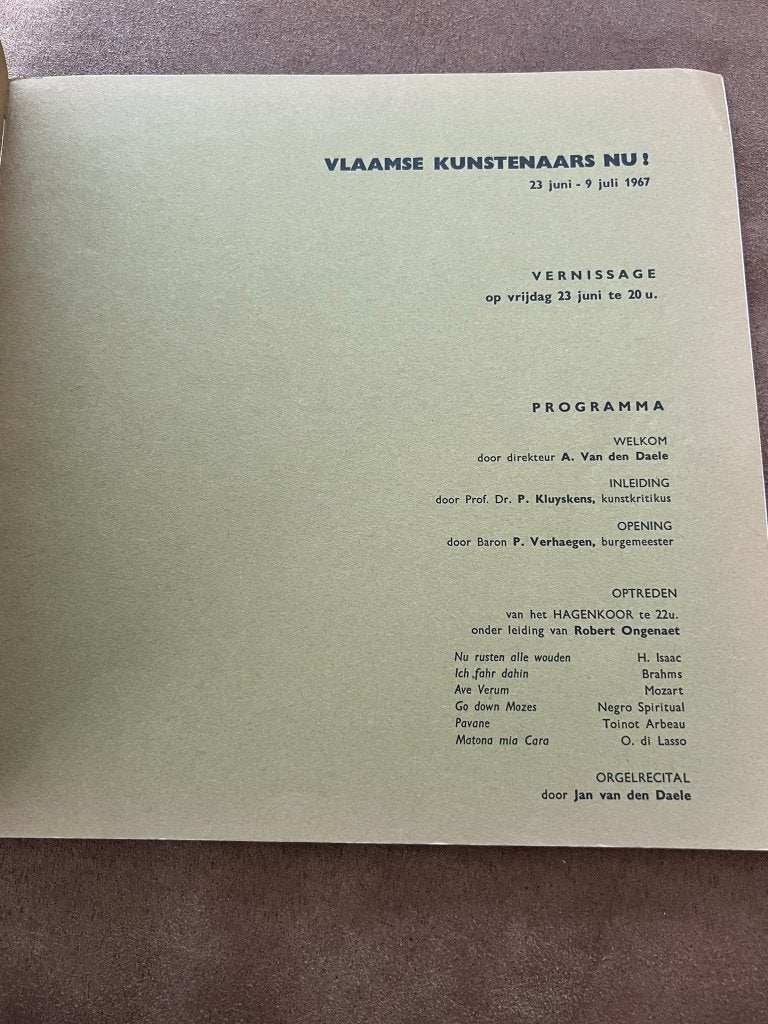 Vlaamse Kunstenaars nu - 1967, Ophalen of Verzenden, Gelezen, Schilder- en Tekenkunst