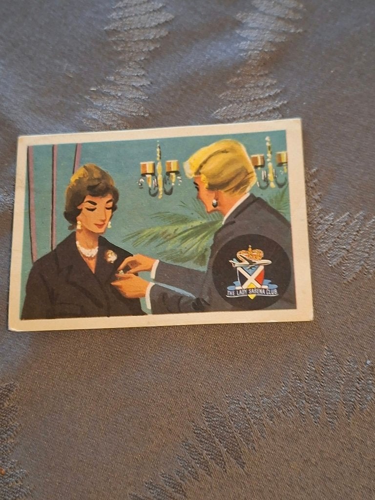 Prentje/Chromo : "Lady Sabena Club" / Chocolade Jacques, Verzamelen, Ophalen of Verzenden, Gebruikt, Overige onderwerpen, Prent