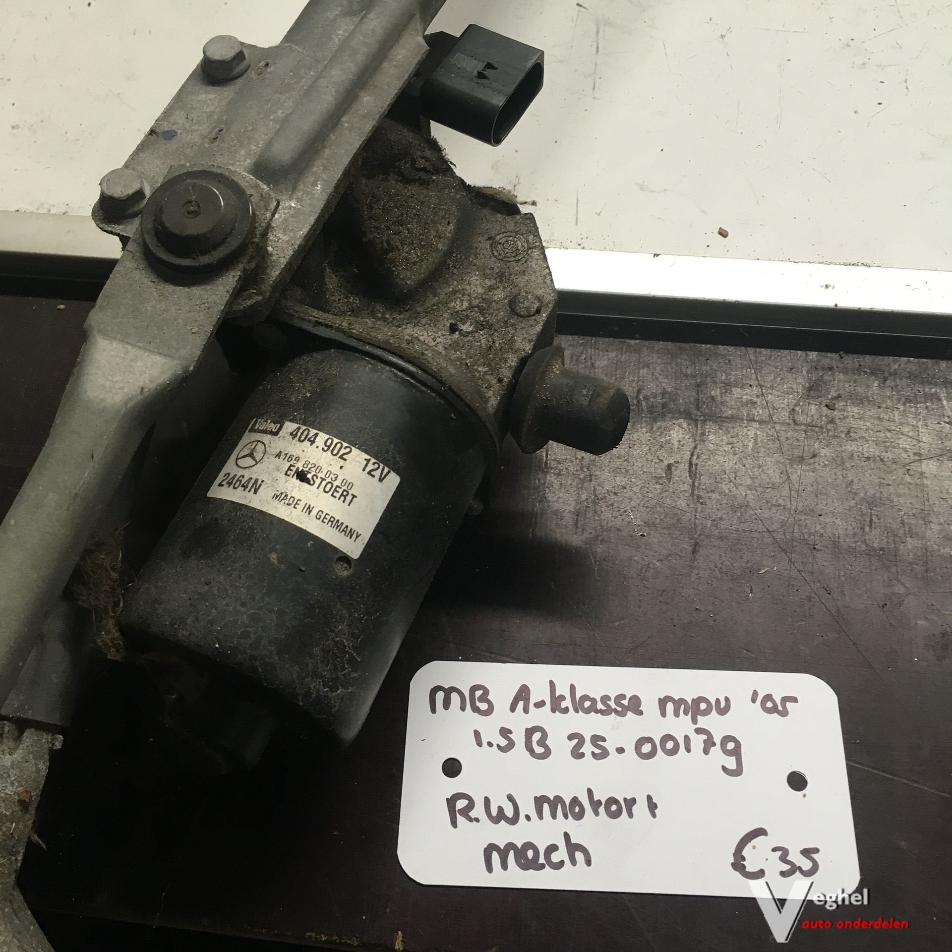 Mercedes A klasse 1.5 B 2005 2500179  Ruitenwissermotor met, Gebruikt, -, -, Ophalen of Verzenden