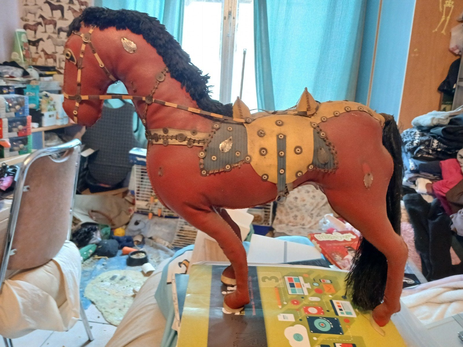 Leren paard (geen idee of het echt is!), Enlèvement
