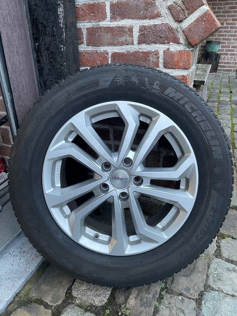 mooie set aluminium velgen 17" met goede winterbanden, Véhicule de tourisme, 17 pouces, Enlèvement, Utilisé