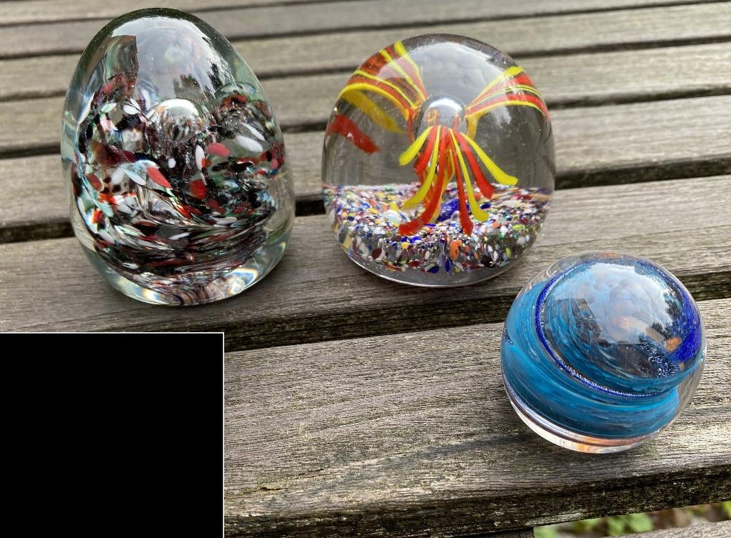 Decoratieve glazen bollen antiek, Antiek en Kunst, Antiek | Glaswerk en Kristal, Ophalen of Verzenden