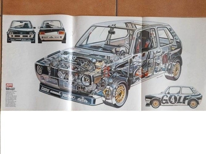 3 affiches : Golf 1 Rally, BMW F2, Lancia Montecarlo, Livres, Autos | Brochures & Magazines, Utilisé, Volkswagen, Envoi
