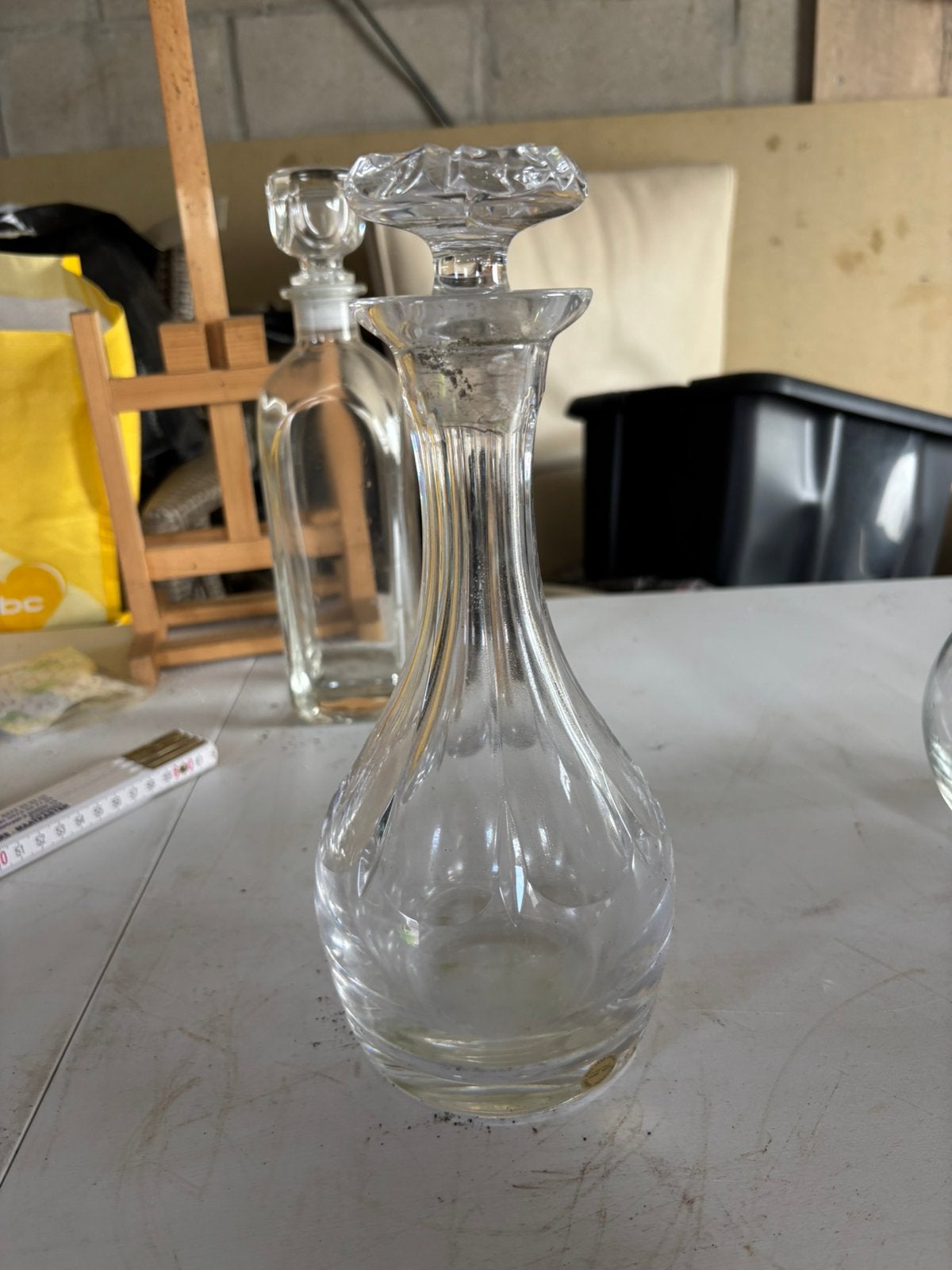Glazen karaf met mooie dop, Ophalen of Verzenden