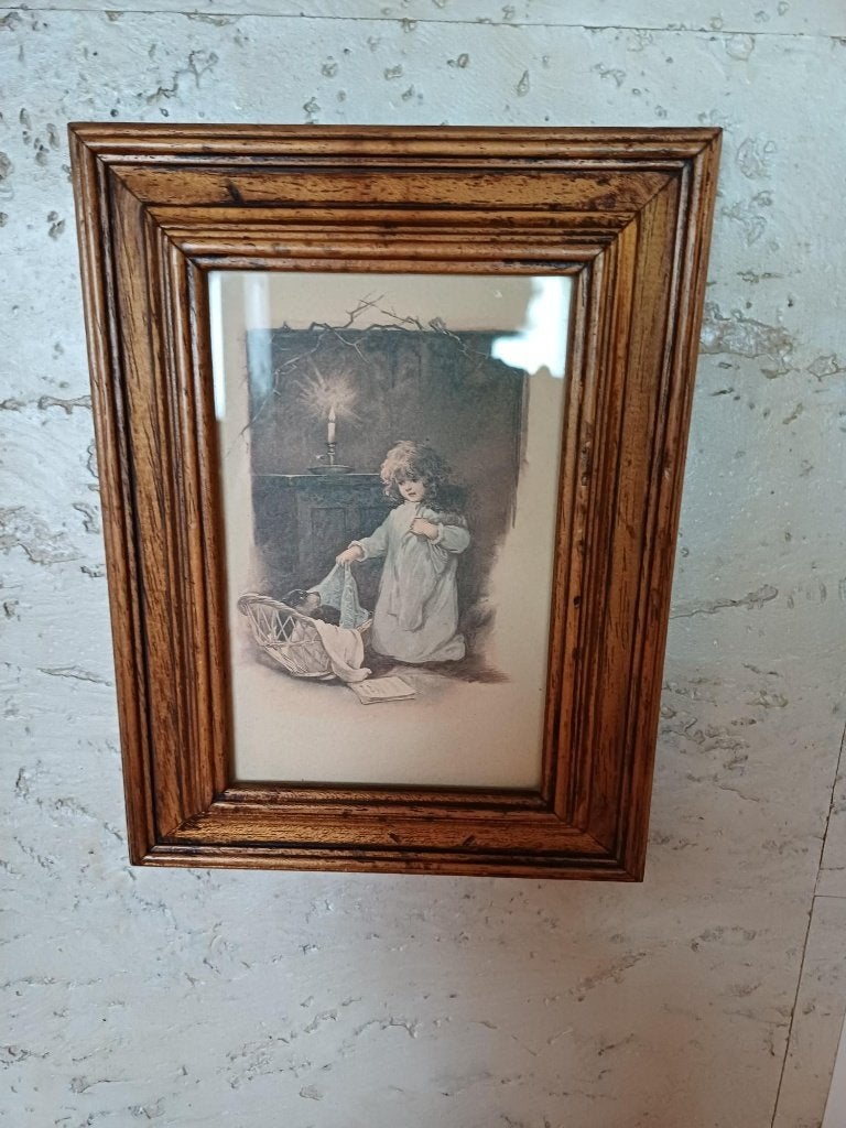 Tekening kind voor het slapen gaan, Antiek en Kunst, Ophalen of Verzenden
