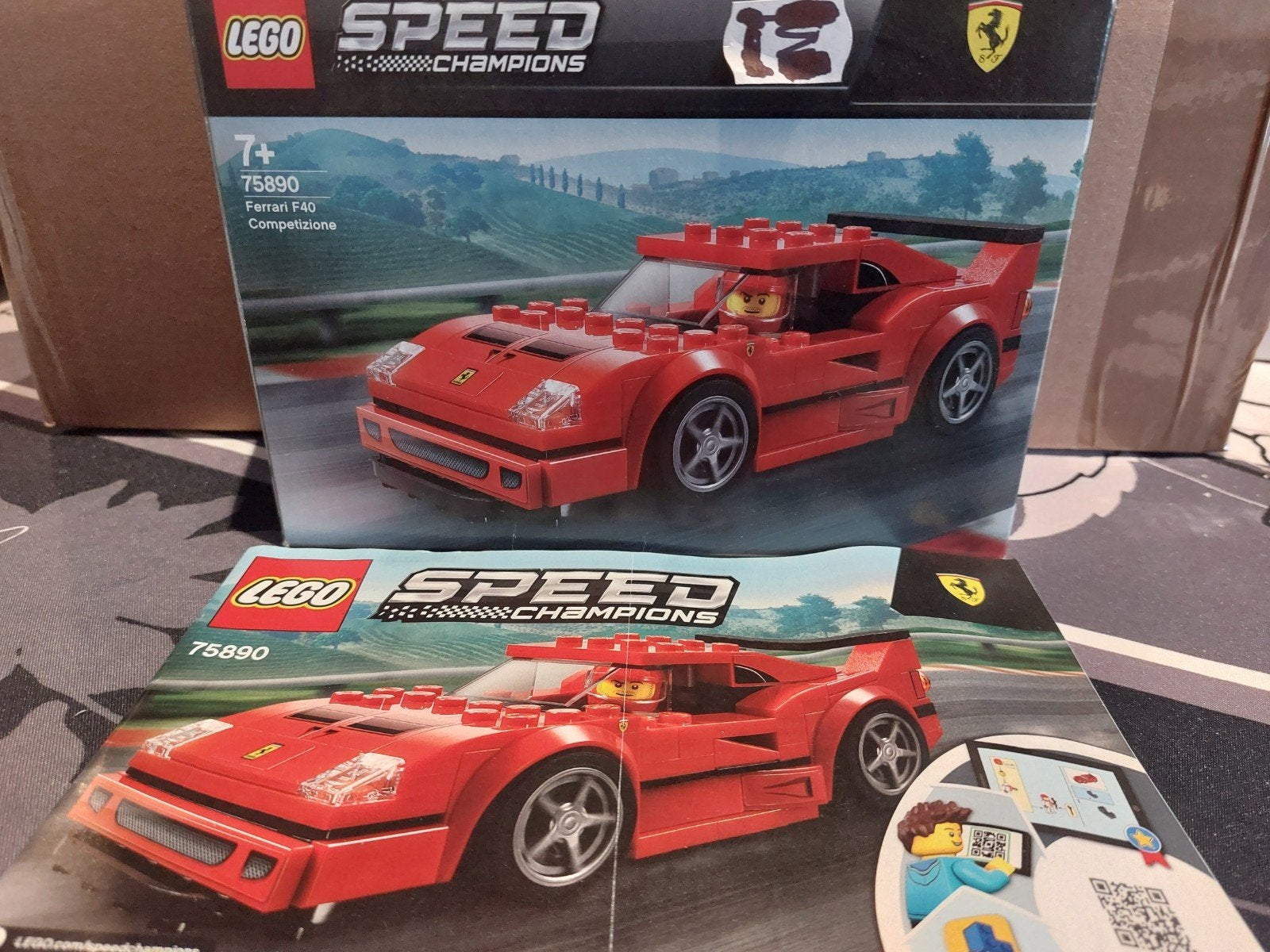 Lego 75890 Ferrari F40 Competizione, Lego, Inclusief accessoires, Zo goed als nieuw, Complete set