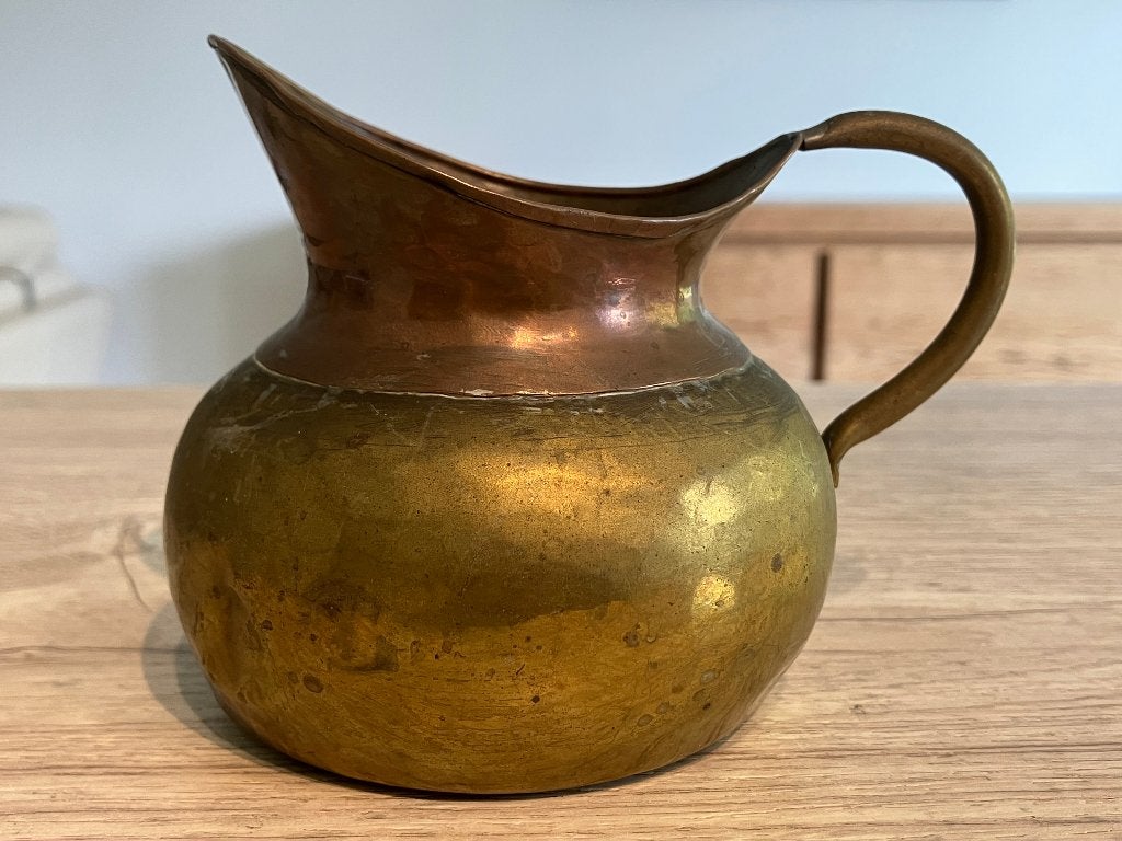 Cruche en cuivre antique, Enlèvement ou Envoi, Cuivre