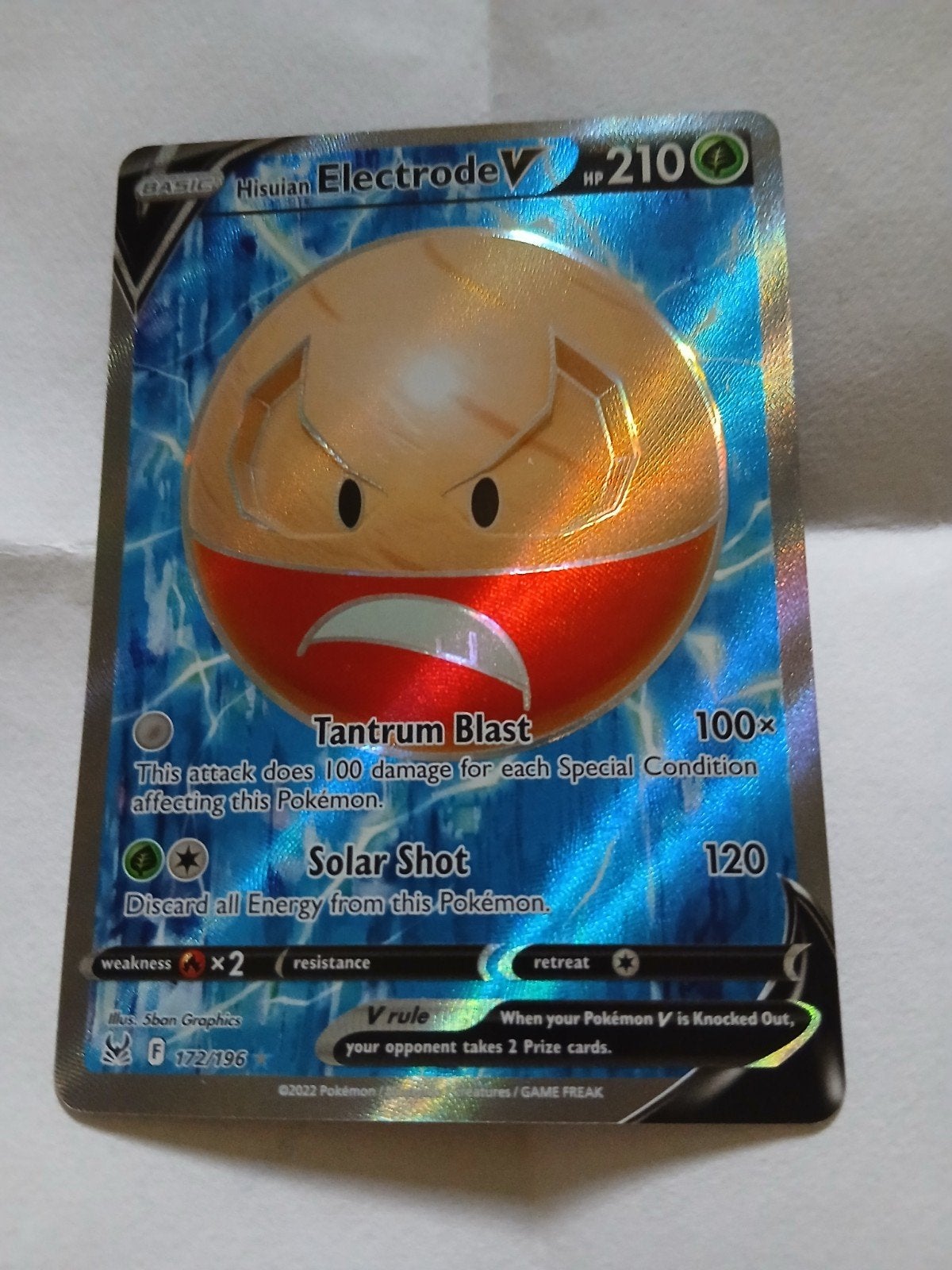 Hisuian Electrode V, Enlèvement
