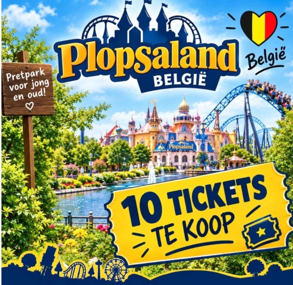 Plopsaland 9 tickets te koop, Tickets & Billets, Trois personnes ou plus, Ticket ou Carte d'accès