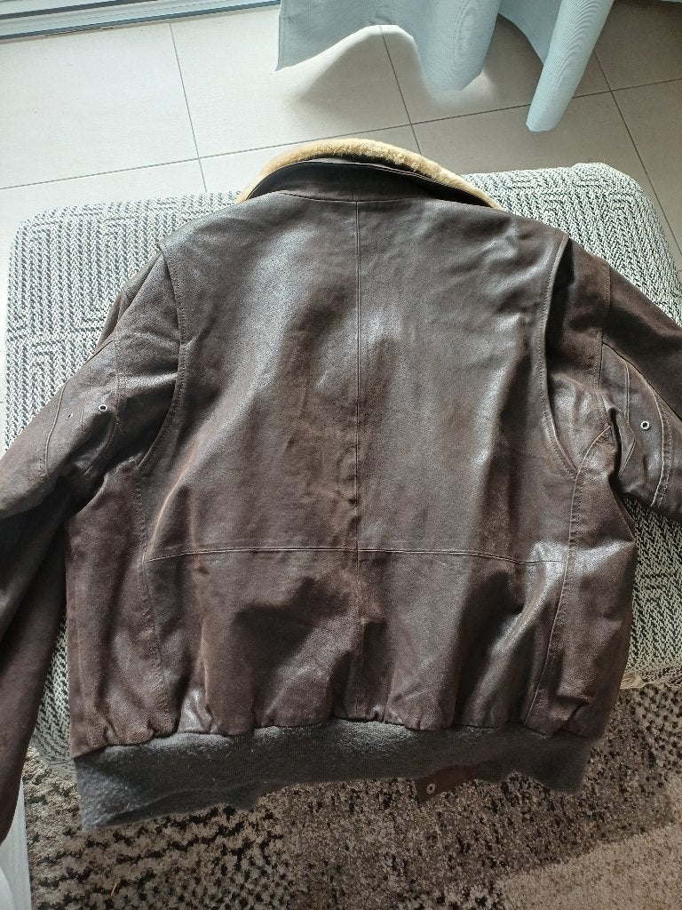 Lederen pilotenvest, Vêtements | Hommes, Brun, Enlèvement, PME Legend, Taille 52/54 (L)